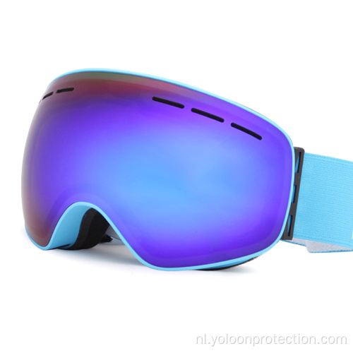 Low Light Men&#39;s Mirrored Ski Goggles Anti Fog